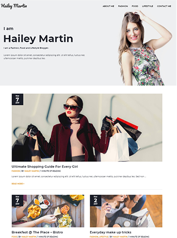 Website Beispiel Blog