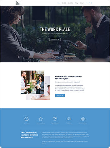 Website Beispiel Co-Working Firma